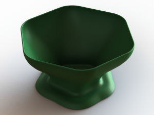 Plastic Hexagonal Fruit Bowl 3D 打印模型