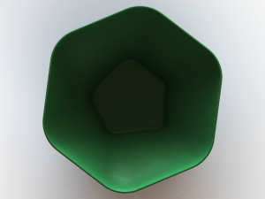 Plastic Hexagonal Fruit Bowl 3D Print Model
