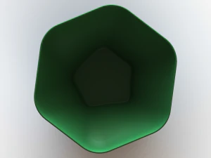 Plastic Hexagonal Fruit Bowl 3D Print Model