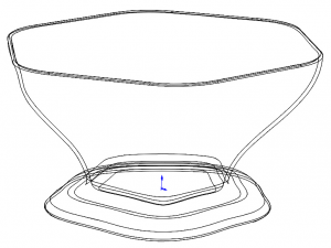 Plastic Hexagonal Fruit Bowl 3D Print Model