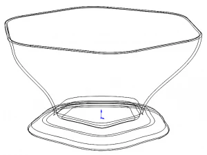 Plastic Hexagonal Fruit Bowl 3D Print Model