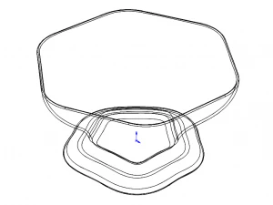 Plastic Hexagonal Fruit Bowl 3D Print Model