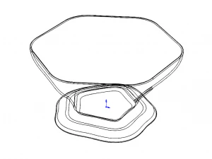 Plastic Hexagonal Fruit Bowl 3D Print Model