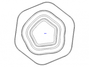 Plastic Hexagonal Fruit Bowl 3D Print Model