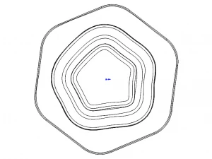 Plastic Hexagonal Fruit Bowl 3D Print Model