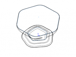 Plastic Hexagonal Fruit Bowl 3D Print Model