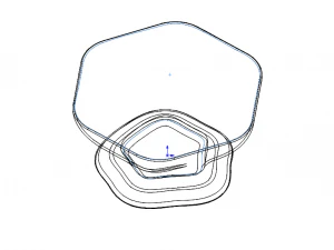 Plastic Hexagonal Fruit Bowl 3D Print Model