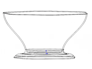 Plastic Hexagonal Fruit Bowl 3D Print Model
