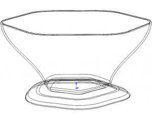 Plastic Hexagonal Fruit Bowl 3D Print Model