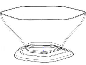 Plastic Hexagonal Fruit Bowl 3D Print Model