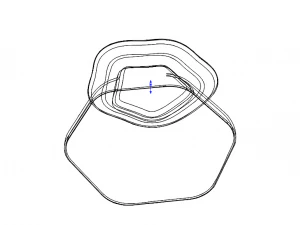 Plastic Hexagonal Fruit Bowl 3D Print Model