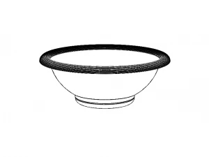 5 Litre Capacity- 30cm Round Plastic Bowl 3D Print Model