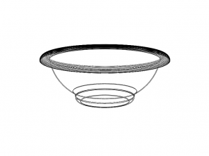 5 Litre Capacity- 30cm Round Plastic Bowl 3D-printmodel