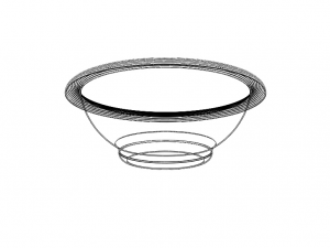 5 Litre Capacity- 30cm Round Plastic Bowl 3D-printmodel