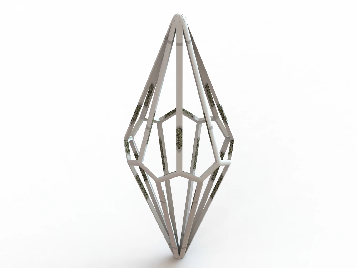 Wireframe Shape Octagonal Trapezohedron 3D Print Model .c4d .max .obj .3ds .fbx .stl .blend 