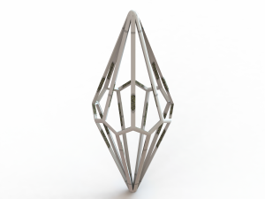 Wireframe Shape Octagonal Trapezohedron 3D Принт Модель