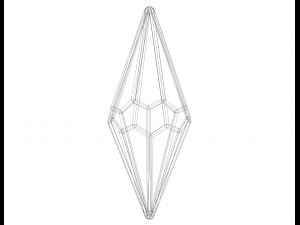 Wireframe Shape Octagonal Trapezohedron 3Dプリントモデル