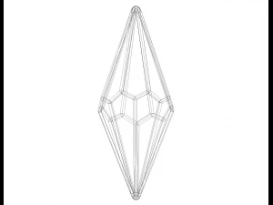 Wireframe Shape Octagonal Trapezohedron 3D Print Model