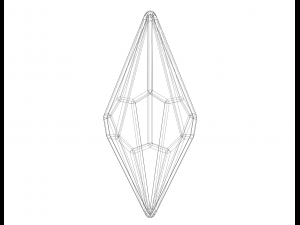 Wireframe Shape Octagonal Trapezohedron 3Dプリントモデル