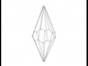 Wireframe Shape Octagonal Trapezohedron 3Dプリントモデル