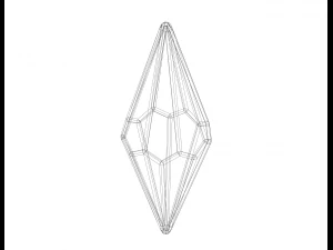 Wireframe Shape Octagonal Trapezohedron 3D Print Model