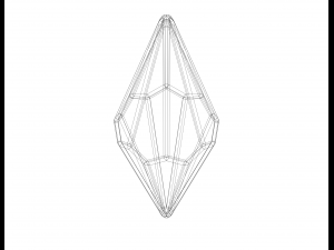 Wireframe Shape Octagonal Trapezohedron 3Dプリントモデル