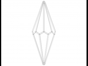 Wireframe Shape Octagonal Trapezohedron 3Dプリントモデル