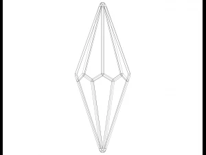 Wireframe Shape Octagonal Trapezohedron 3D Print Model