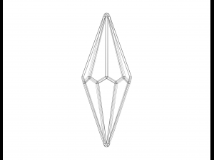 Wireframe Shape Octagonal Trapezohedron 3Dプリントモデル