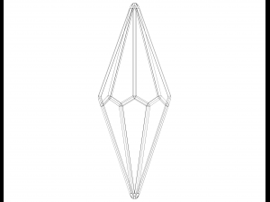 Wireframe Shape Octagonal Trapezohedron 3Dプリントモデル