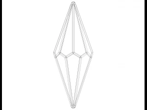 Wireframe Shape Octagonal Trapezohedron 3D Print Model
