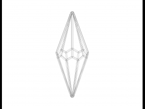 Wireframe Shape Octagonal Trapezohedron 3Dプリントモデル