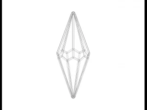 Wireframe Shape Octagonal Trapezohedron 3D Print Model
