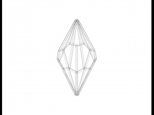 Wireframe Shape Octagonal Trapezohedron 3Dプリントモデル