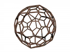 Wireframe Shape Pentagonal Hexecontahedron 3D Print Model