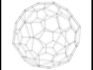 Wireframe Shape Pentagonal Hexecontahedron 3D Принт Модель