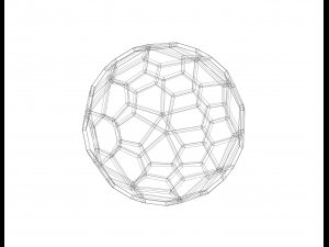 Wireframe Shape Pentagonal Hexecontahedron 3D Принт Модель