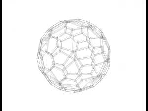 Wireframe Shape Pentagonal Hexecontahedron 3D Print Model