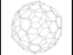 Wireframe Shape Pentagonal Hexecontahedron 3D Принт Модель