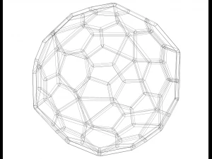 Wireframe Shape Pentagonal Hexecontahedron 3D Print Model