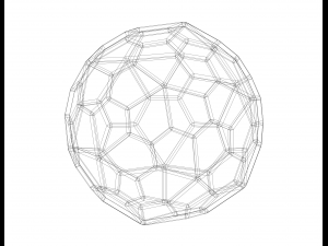 Wireframe Shape Pentagonal Hexecontahedron 3D Принт Модель