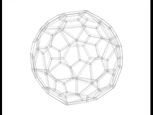 Wireframe Shape Pentagonal Hexecontahedron 3D Print Model