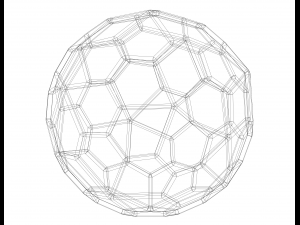 Wireframe Shape Pentagonal Hexecontahedron 3D Принт Модель
