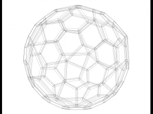 Wireframe Shape Pentagonal Hexecontahedron 3D Print Model