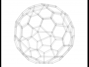 Wireframe Shape Pentagonal Hexecontahedron 3D Принт Модель