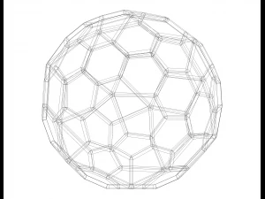 Wireframe Shape Pentagonal Hexecontahedron 3D Print Model