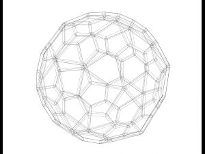 Wireframe Shape Pentagonal Hexecontahedron 3D Принт Модель