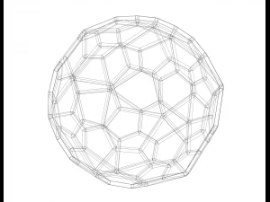 Wireframe Shape Pentagonal Hexecontahedron 3D Print Model
