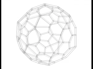 Wireframe Shape Pentagonal Hexecontahedron 3D Print Model