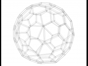 Wireframe Shape Pentagonal Hexecontahedron 3D Принт Модель